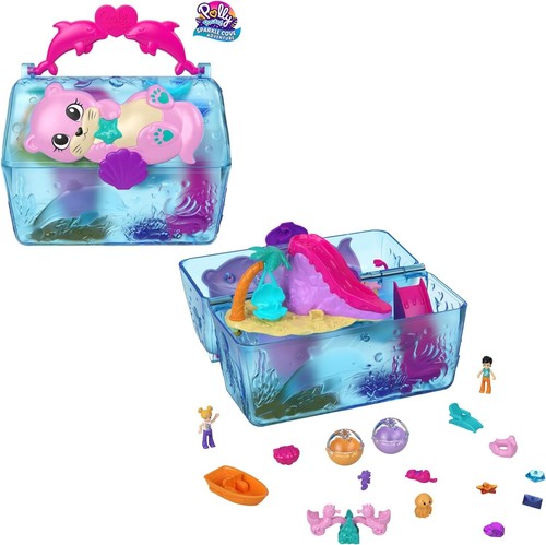 Polly Pocket Sparkle Cove Adventure Playset HPV40 con bambole e custodia - Foto 2 di 6