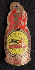 PEERLES WEERGALOOS HEAD TUBE BICYCLE FRAME EMBLEM PLATE BADGE