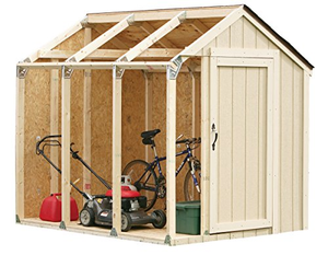Custom Shed Kit With Peak Roof Galvanized Steel Brackets 