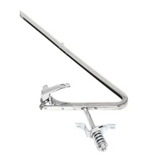 67 Ford Mustang Vent Window Inside Glass Frame w/ Handle, Stainless Left Side