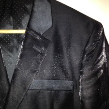 Givenchy Blazer Tuxedo Black Metallic Finish  Rare Jacket Givenchy