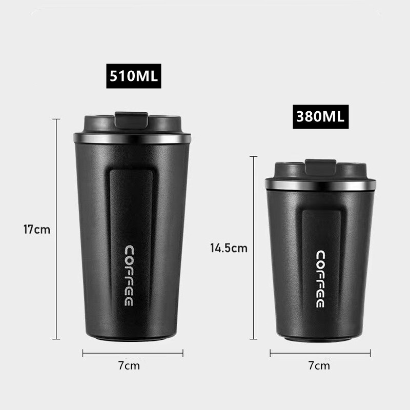 LED Travel Mug Tea Coffee Thermos Flask Vacuum Insulated Steel