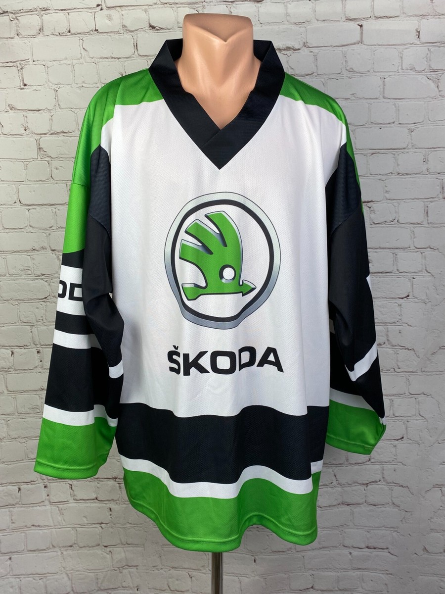 #93 HC Team Skoda Home Jersey ICE Hockey It's Our Game IIHF WM 1993 Green  Black