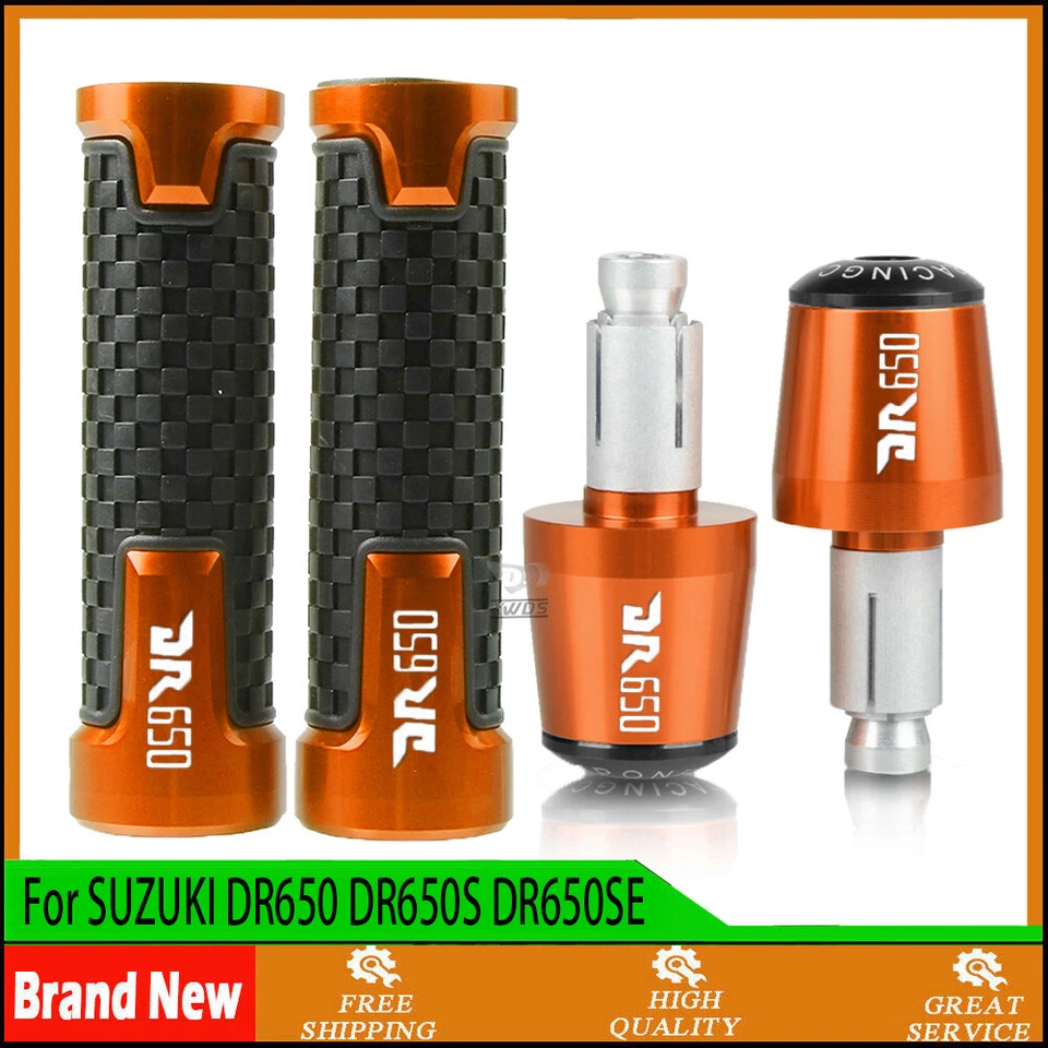 For SUZUKI DR650 DR650S DR650SE CNC Handlebar Handle Bar Hand Grips End Cap New Foto 4 de 4