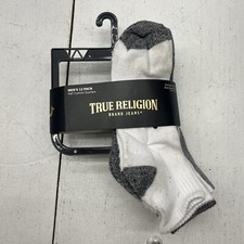 True Religion Multi Color 6-Pack Of Crew Socks Half Cushion Men Sock Size 10-13