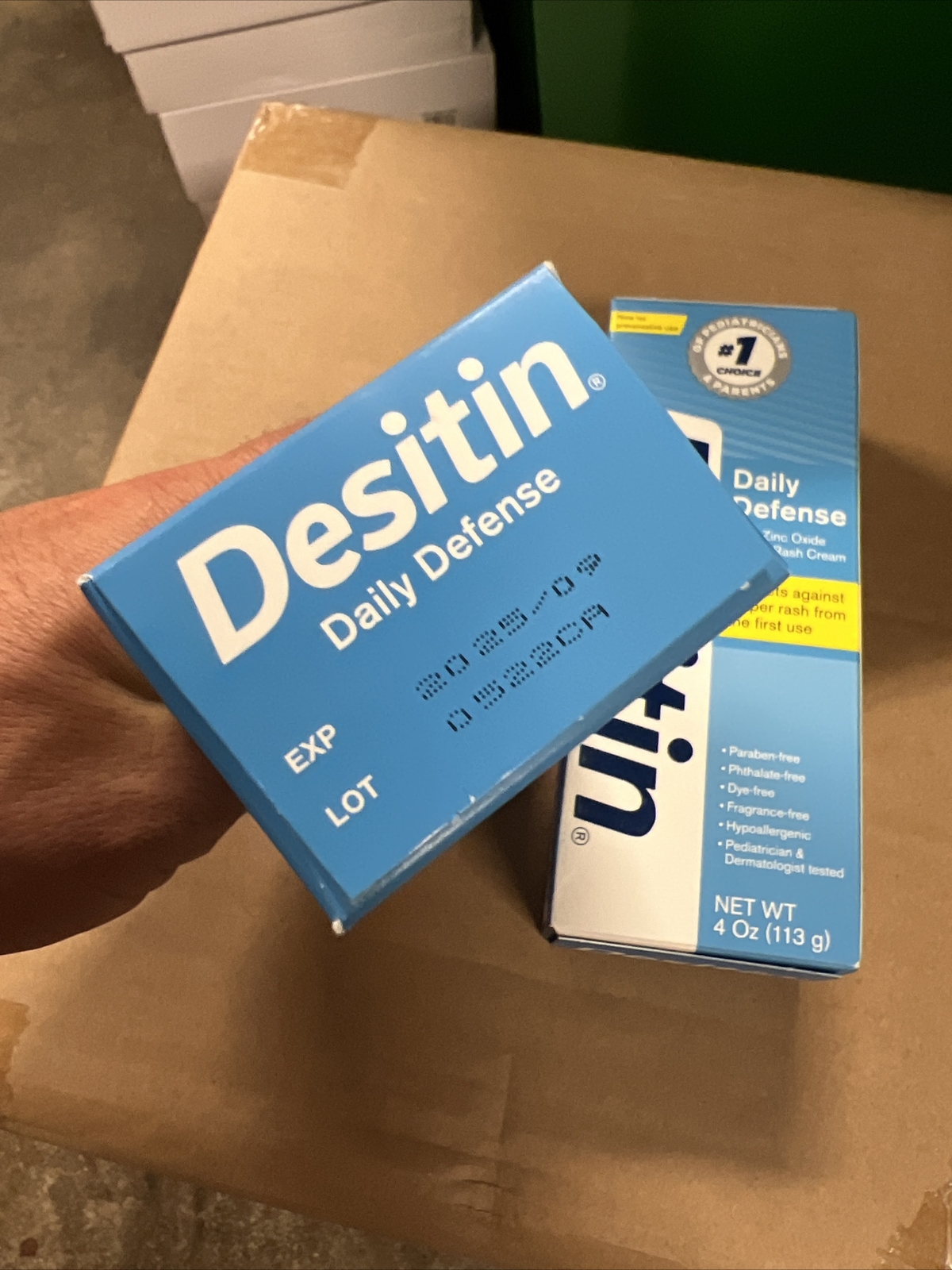 Lot Of 2 Desitin Daily Defense Baby Infant Diaper Rash Cream Ointment 4 Oz