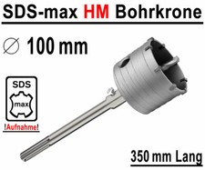 SDS-MAX Hartmetall Bohrkrone Dosenbohrer Mauerwerk Kernbohrer Ø 100 mm x 350 mm