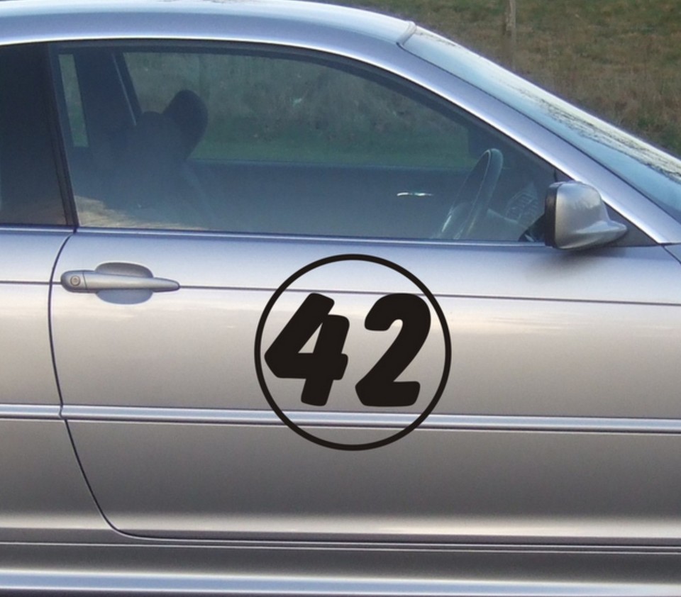 3x Custom Race Rally Numbers Door Window stickers motorsport roundel