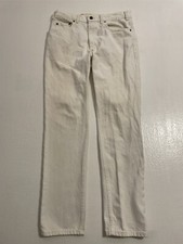 VTG Levi's 531 32 x 32 USA MADE White 100% Cotton Denim Mid Rise Slim Jeans