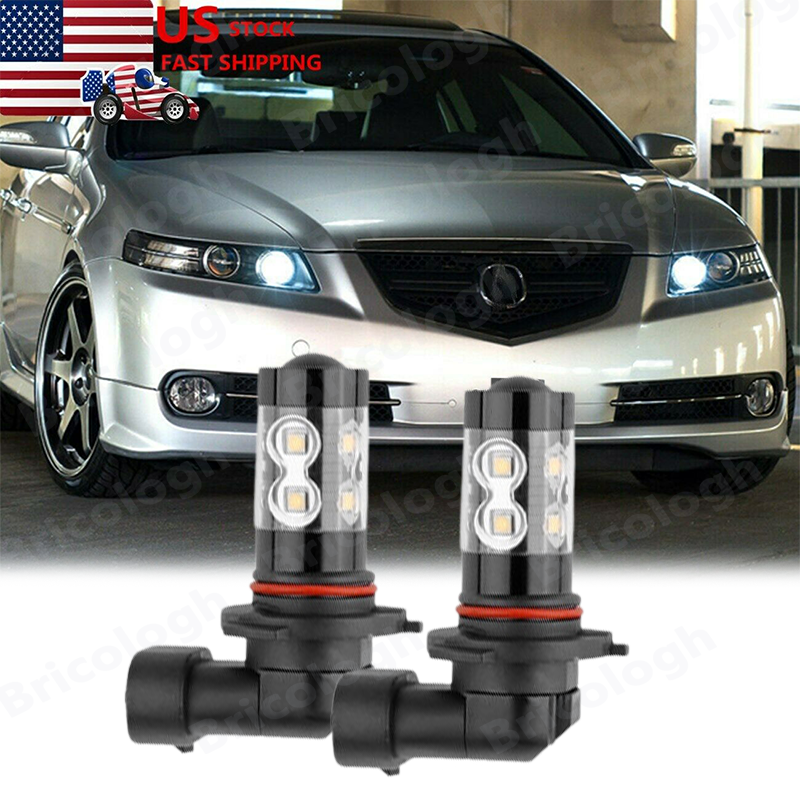 9005 White LED Daytime Running Light DRL Bulbs For Acura TL RL ILX