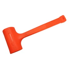 1 Lb Dead Blow Rubber Mallet 12" L Hammer Non-Marring Coating Non Slip Dual Head