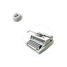 White Z Key for Hermes 3000 Typewriter Vtg Media Boxy Keyboard Keytop Part thumbnail
