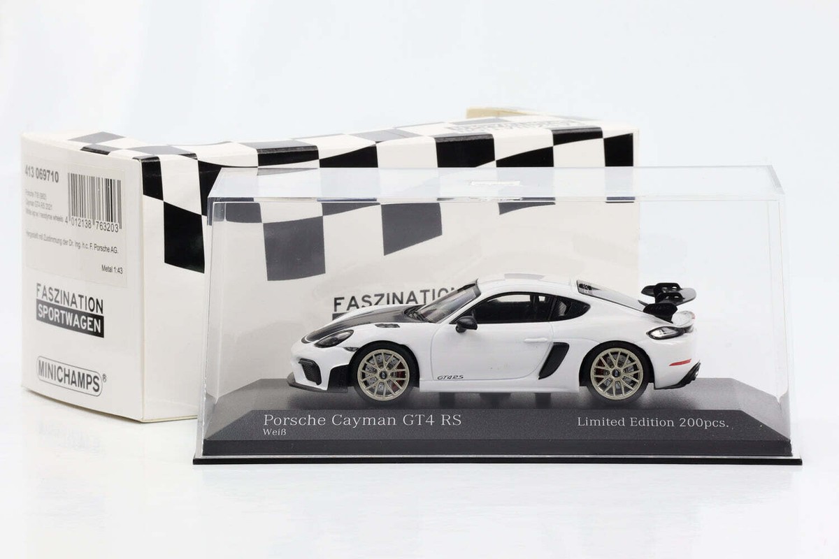 1/43 ミニチャンプス ポルシェ 718 ケイマン GT4 RS ホワイト Minichamps 1:43 Porsche 718 Cayman GT4 RS (982) in White
