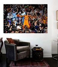 Kobe Bryant Celebration Laker Championship Canvas Wall Art Print 36 x 20 Mamba