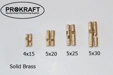 Solid Brass Barrel Hinges (pairs) Brass or nickel plated - Prokraft