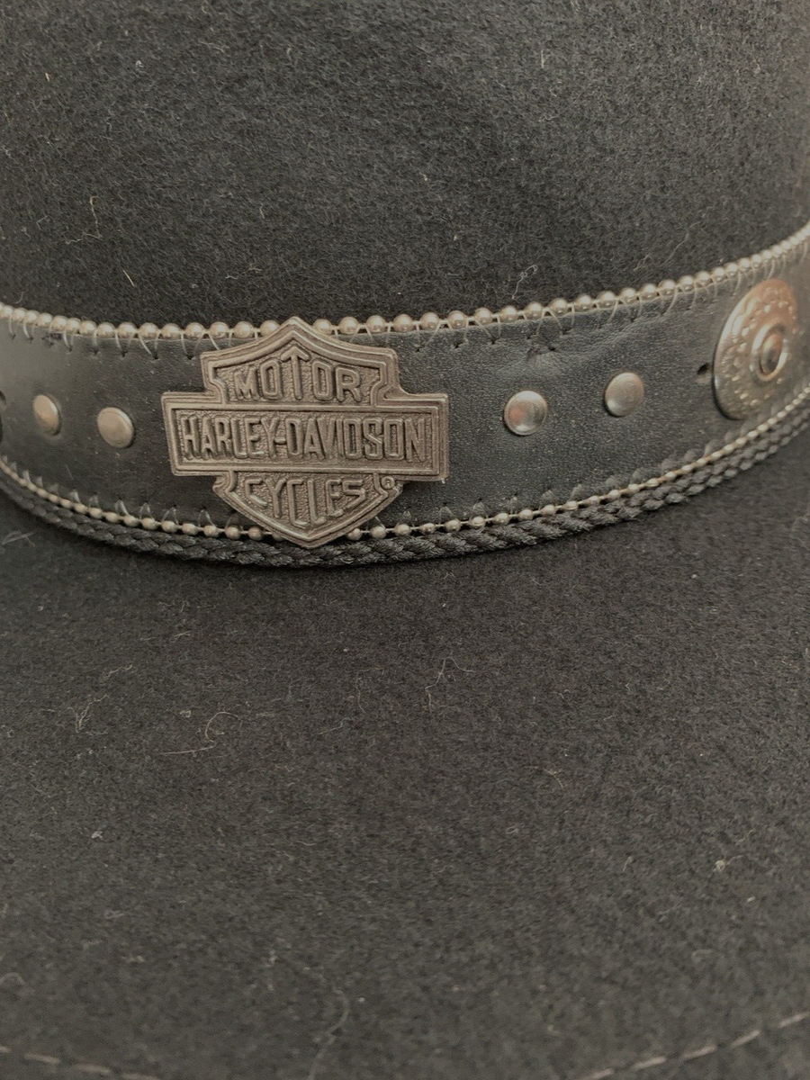 Vintage Harley-Davidson Women\'s Black‎ 100% Wool Bucket Hat USA Size Medium Vintage Harley-Davidson Women main image 4