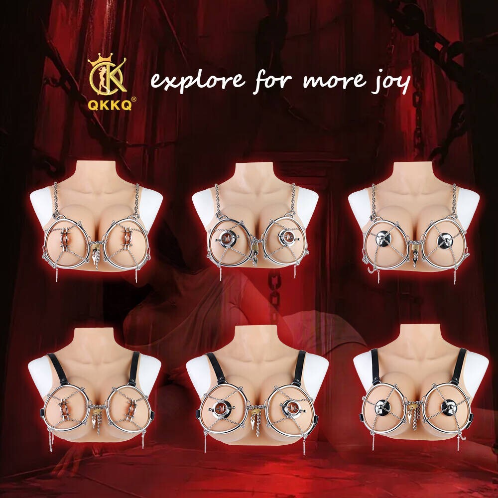 Nipple Clip Cover Chest Bondage clamps Female Bra Breast Binder Wearable Metal