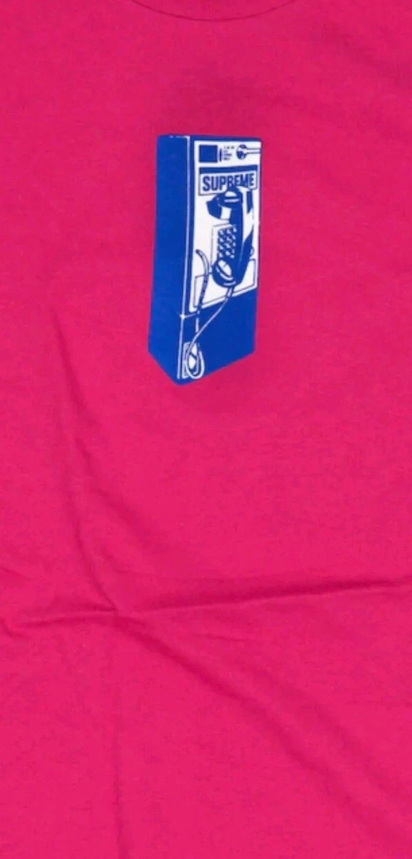Tee shirt homme Supreme Payphone rose foncé taille XL FW18