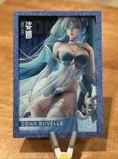 Sona Buvelle Genshin Goddess Story Anime Black Glitter Card Waifu #42 CCG