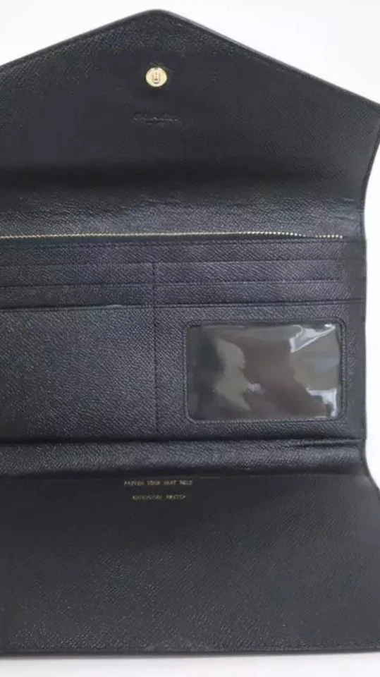 Cartera de Viaje Coach Tríptica de Cuero Negra Sobre Perfecto Estado Foto 3 de 4