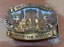 Truck Drivers Move The Nation Belt Buckle Made in USA 1987