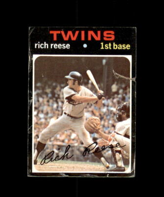 Cards Rich Rteese 1971 TOPPS BASEBALL CARD MINNESOTA TWINS #349 RICH REESE | eBay