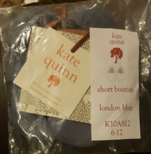 Kate Quinn Organics Short Booties 6-12 Months London Blue