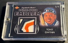 2019 President's Choice Tony Gwynn HOF Game-Used Emblem Patch 1/1  (E05)