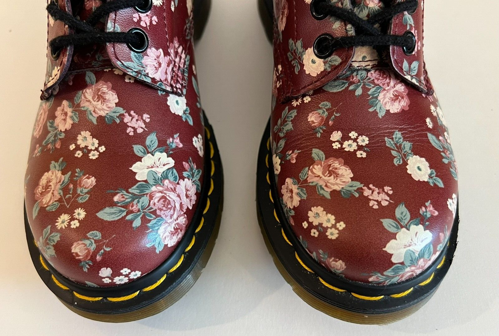 DOC MARTENS BURGUNDY PINK ROSE AirWair Bouncing Soles Boots Women 5 US / 36 EU thumbnail 4