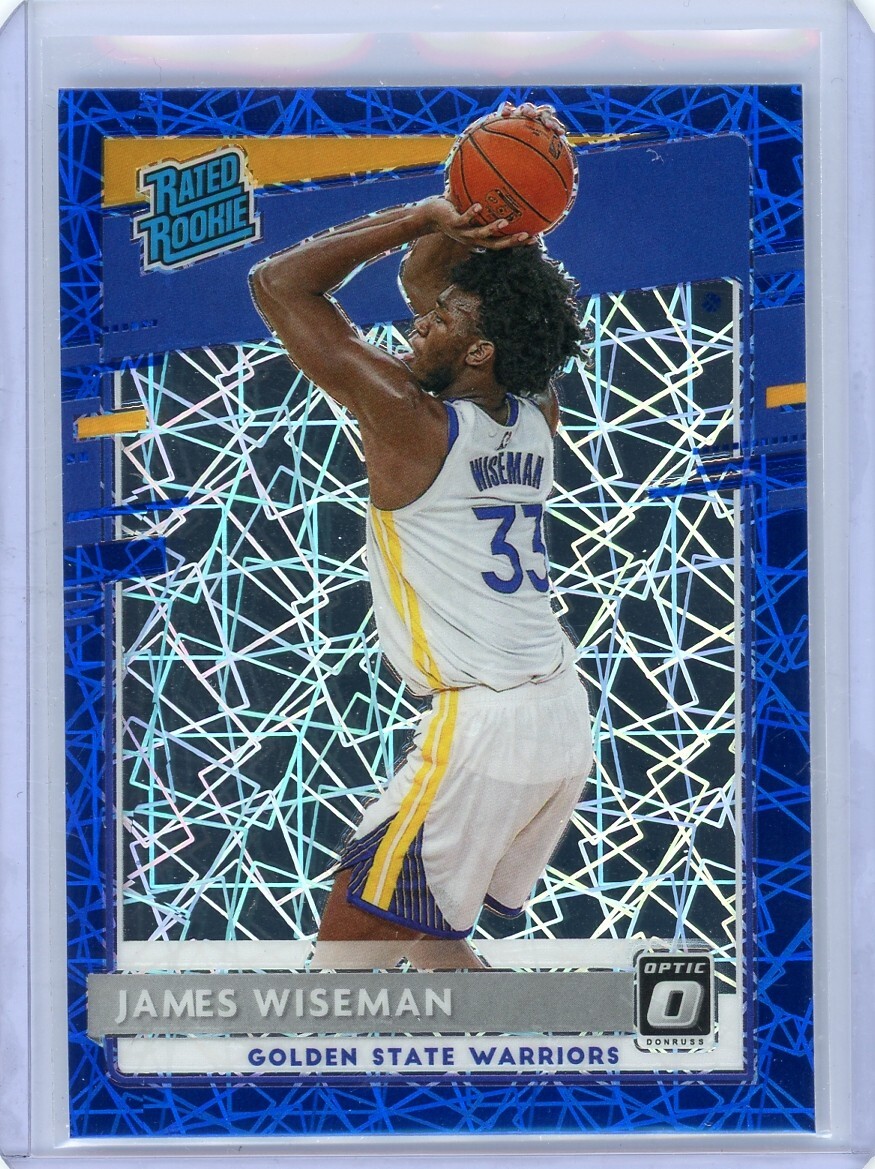 2020-21 Donruss Optic James Wiseman Warriors Rated Rookie Blue Velocity Prizm