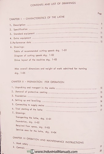 Ponar Wroclaw Polamco TUR 63, Lathe Tech and Servicing Manual - Picture 3 of 4
