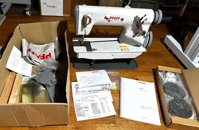 New PFAFF 5483-814/91 6.4mm gage dual needle chain stitch Machine Germany