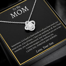 To My Mom Necklace, Mama, Gift From Son For Birthday, I Love Mom Mother Day Gift