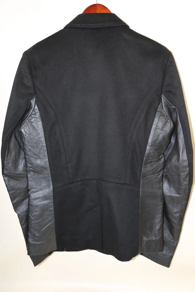 ROGUE Leather Trim Wool Blazer Jacket Size M #219 - Image 3 of 4