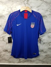 Nike USA 2019-20 Dry Squad SS WOMEN'S Soccer Jersey Blue Red White Large NWT