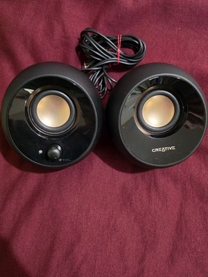 Creative Pebble 2.0 Channel Wired USB-Powered 3.5mm Speaker System Black