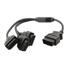 1.6ft/50cm OBD2 Splitter, 3 Way OBD-II Extension, Full 16 Pin OBD Y Cable Black
