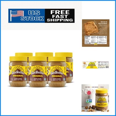 Versatile Nut-Free Sunflower Seed Butter - 16 oz Jars (6 Pack) for All Occasions