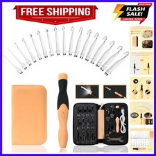 17 Sizes Light Up Crochet Hooks 2.5mm 14.0mm,Rechargeable Light Up Crochet Ho...