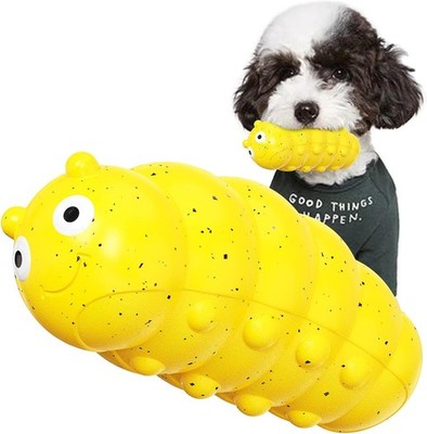 Large Size BouncyLarva Squeaky Dog Toy for Medium/Large Dogs Breed Aggressive...
