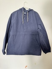 Vintage Gap Jacket Mens M Blue Nylon Hooded Anorak Pullover Windbreaker 90s NY2