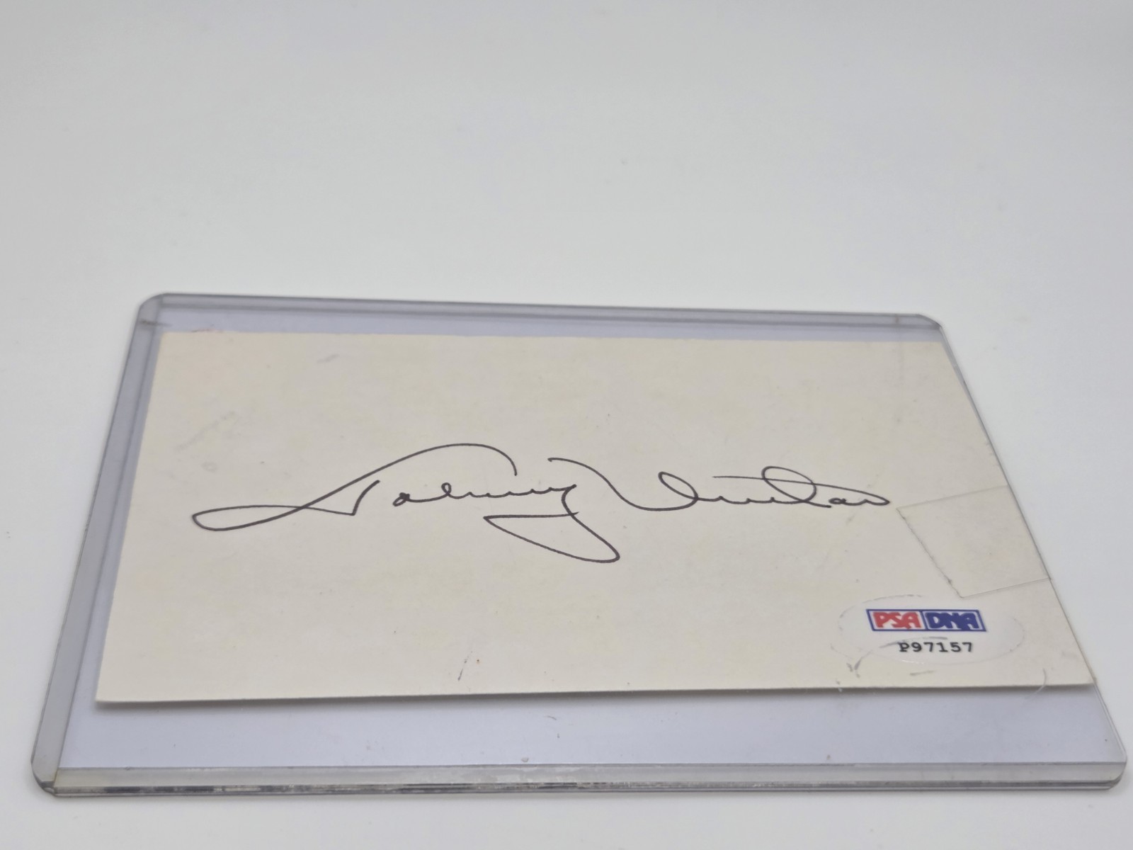Johnny Unitas Signed Original Index Card PSA/DNA Authenticated view 5