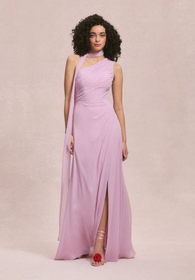One Shoulder Evening Dress Bridesmaids Party 32-48 Black Red Pink Blue Purple