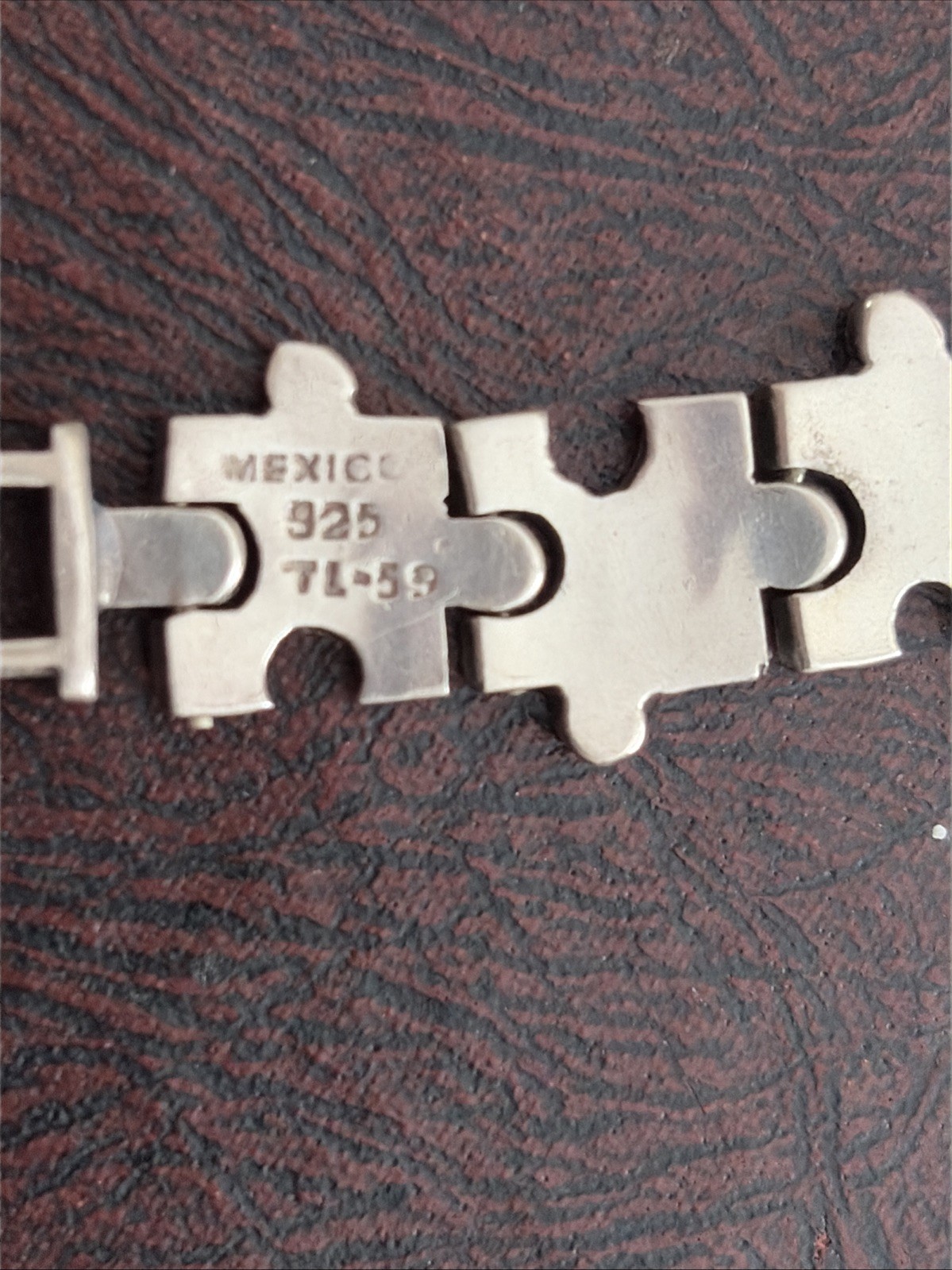 Real Solid 925 Sterling Silver Flat Puzzle Piece … - image 3