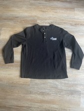 Detroit Lions Dunbrooke Maverick Thermal Henley Shirt - Black- Mens XL