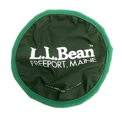 Vintage LL Bean  FLIPPY  Nylon Frisbee Toy Green Freeport Maine Made In USA
