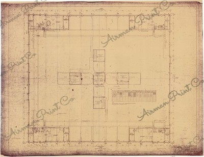 1st Press Copy Of Original 1927 Chicago Stadium Blue Print #7 *Organ Loft Plans*