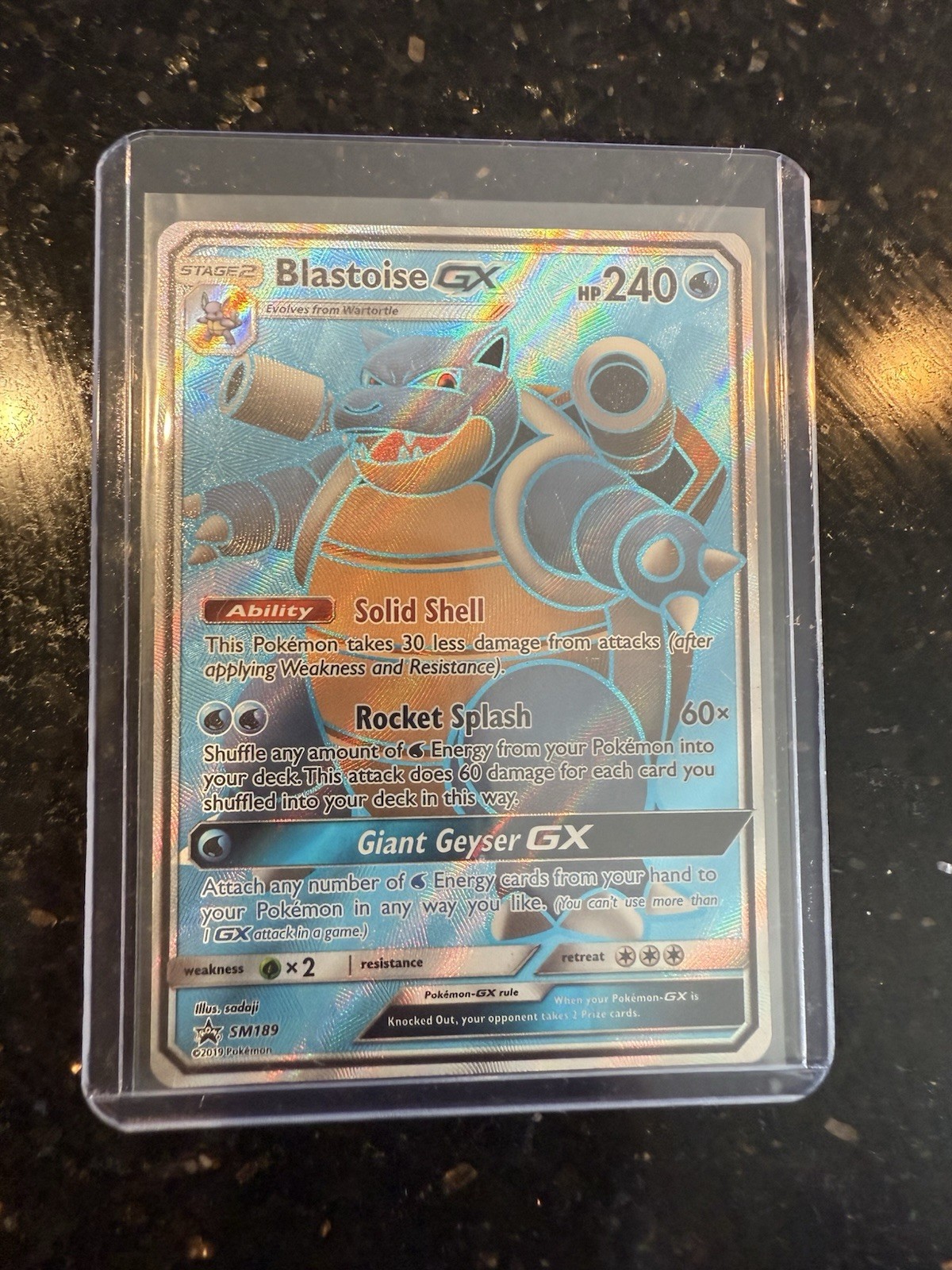 2019 Pokémon TCG Blastoise GX Black Star Promo SM189