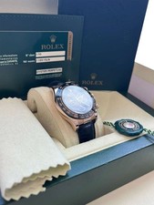 Rolex Daytona Cosmograph Ceramic Bezel Crocodile Strap Rose Gold Watch 116515LN 17