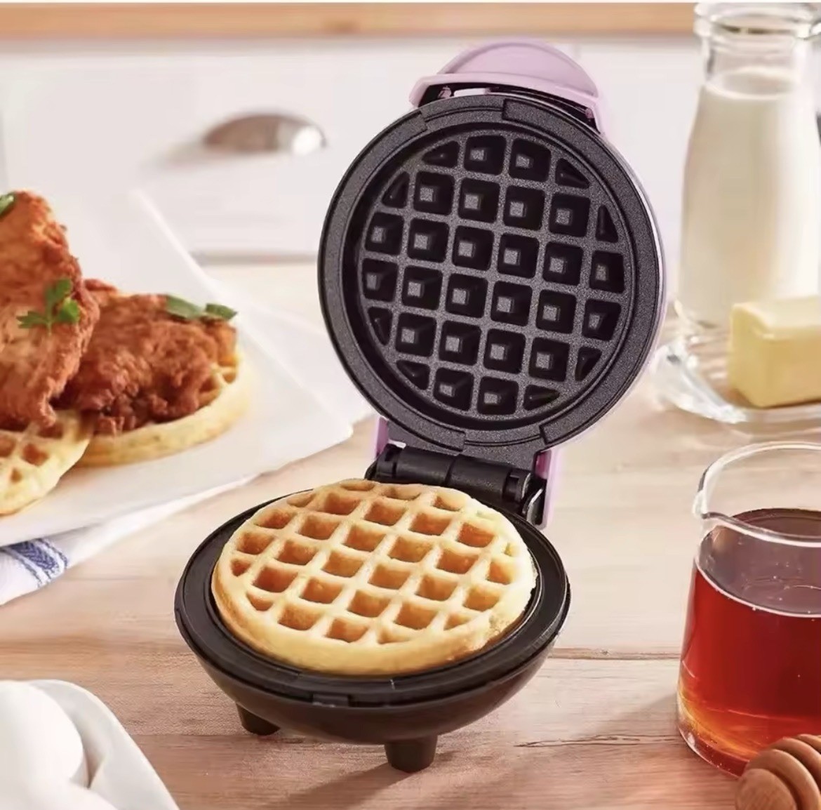 MACCHINA Elettrica Waffle Maker Antiaderente Piastra In Ceramica Di Rame Per La